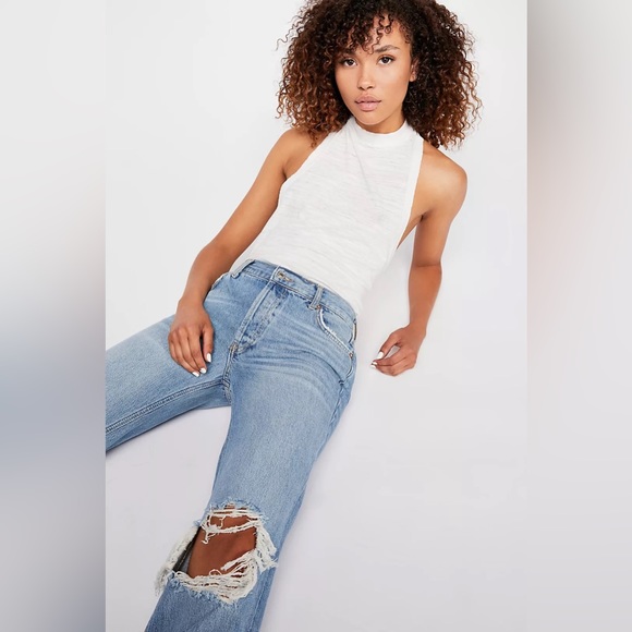 Free People Maggie Mid Rise Straight Leg Jeans - Picture 4 of 16